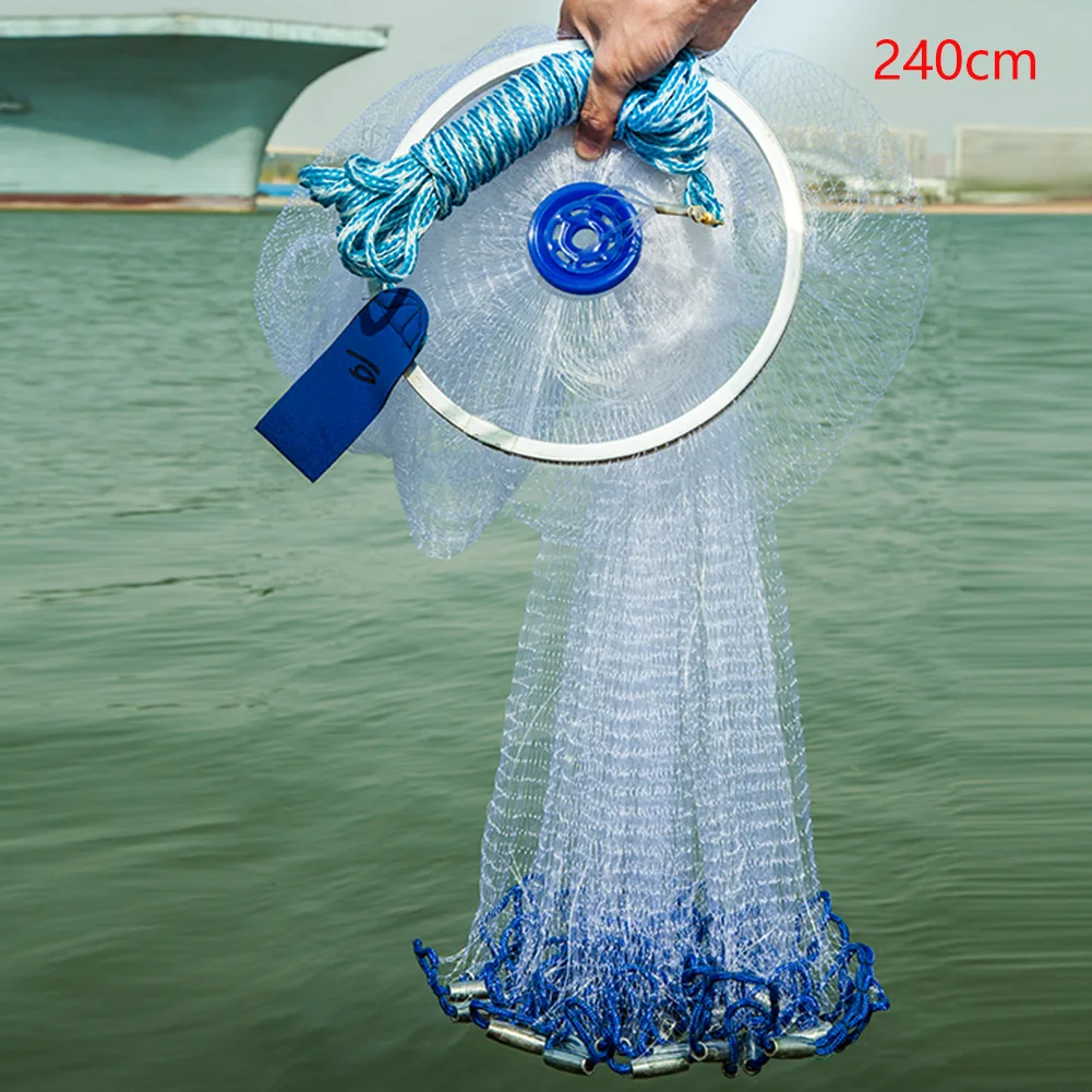 Easy Use Tools Sports Fly Monofilament Wire Outdoor Folding Fishing Net With Ring Hand Throw American Style Accessory Cast Mesh
Easy Use Tools Sports Fly Monofilament Wire Outdoor Folding Fishing Net With Ring Hand Throw American Style Accessory Cast Mesh