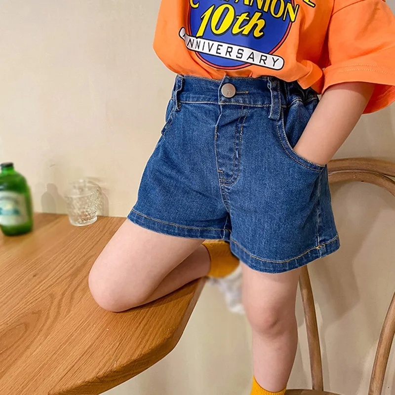 Summer Kids Girl Shorts Jeans Korean style kids loose Solid Color Baby Girl Shorts Comfortable Elastic Waist Denim Shorts
Summer Kids Girl Shorts Jeans Korean style kids loose Solid Color Baby Girl Shorts Comfortable Elastic Waist Denim Shorts