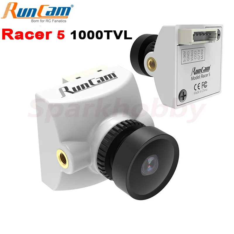 

RunCam Racer 5 1000TVL 1.8 / 2.1mm Built-in Super WDR CMOS Sensor NTSC / PAL Switchable FPV Camera For FPV Drone Racing Parts RC