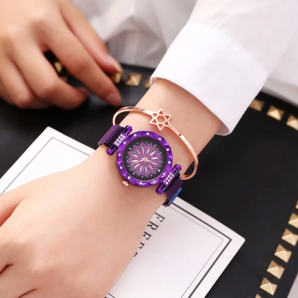 Женские кварцевые часы с магнитной застежкой прямые поставки | Наручные