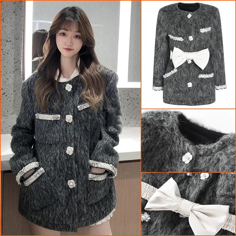 Плотное твидовое плюшевое пальто Lazy Wind, женская одежда на осень и зиму, свободная куртка средней длины, шерстяное пальто для маленьких мужчи...
Плотное твидовое плюшевое пальто Lazy Wind, женская одежда на осень и зиму, свободная куртка средней длины, шерстяное пальто для маленьких мужчи...