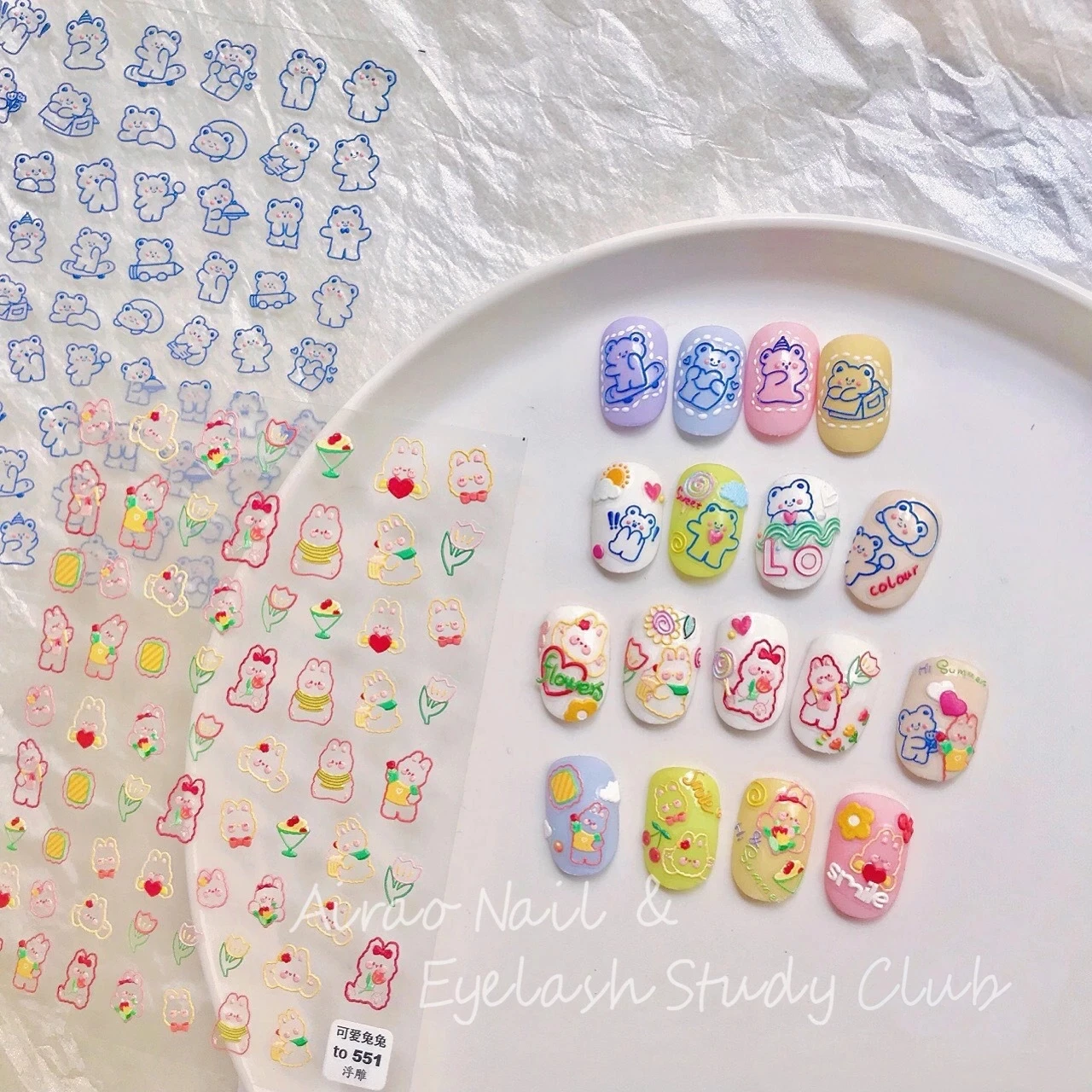 New Craft 5D Anime Nail Stickers Decals Cute Blue Bear Embossed Foil Nail Art Decorations Self Adhesive DIY Manicure Accessories
New Craft 5D Anime Nail Stickers Decals Cute Blue Bear Embossed Foil Nail Art Decorations Self Adhesive DIY Manicure Accessories