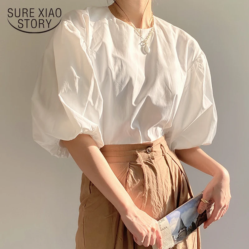 Korean Puff Short Sleeve Summer Tops For Women 2023 Loose Vintage Ladies Blosue Fashion White Woman Shirt Blusas 14668
Korean Puff Short Sleeve Summer Tops For Women 2023 Loose Vintage Ladies Blosue Fashion White Woman Shirt Blusas 14668