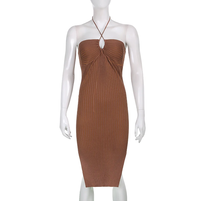 Waatfaak Slash Neck Off Shoulder Knitted Dress Women Brown Vintage Sexy High Waist Sundress Split 90S Casual Sleeveless Cut Out
Waatfaak Slash Neck Off Shoulder Knitted Dress Women Brown Vintage Sexy High Waist Sundress Split 90S Casual Sleeveless Cut Out