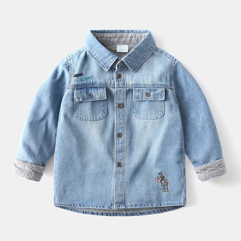Autumu kids cowboy coat boys girls Splicing Loose hole toddler baby clothes Wear out Wash white Jacket Children's wear clothes
Autumu kids cowboy coat boys girls Splicing Loose hole toddler baby clothes Wear out Wash white Jacket Children's wear clothes