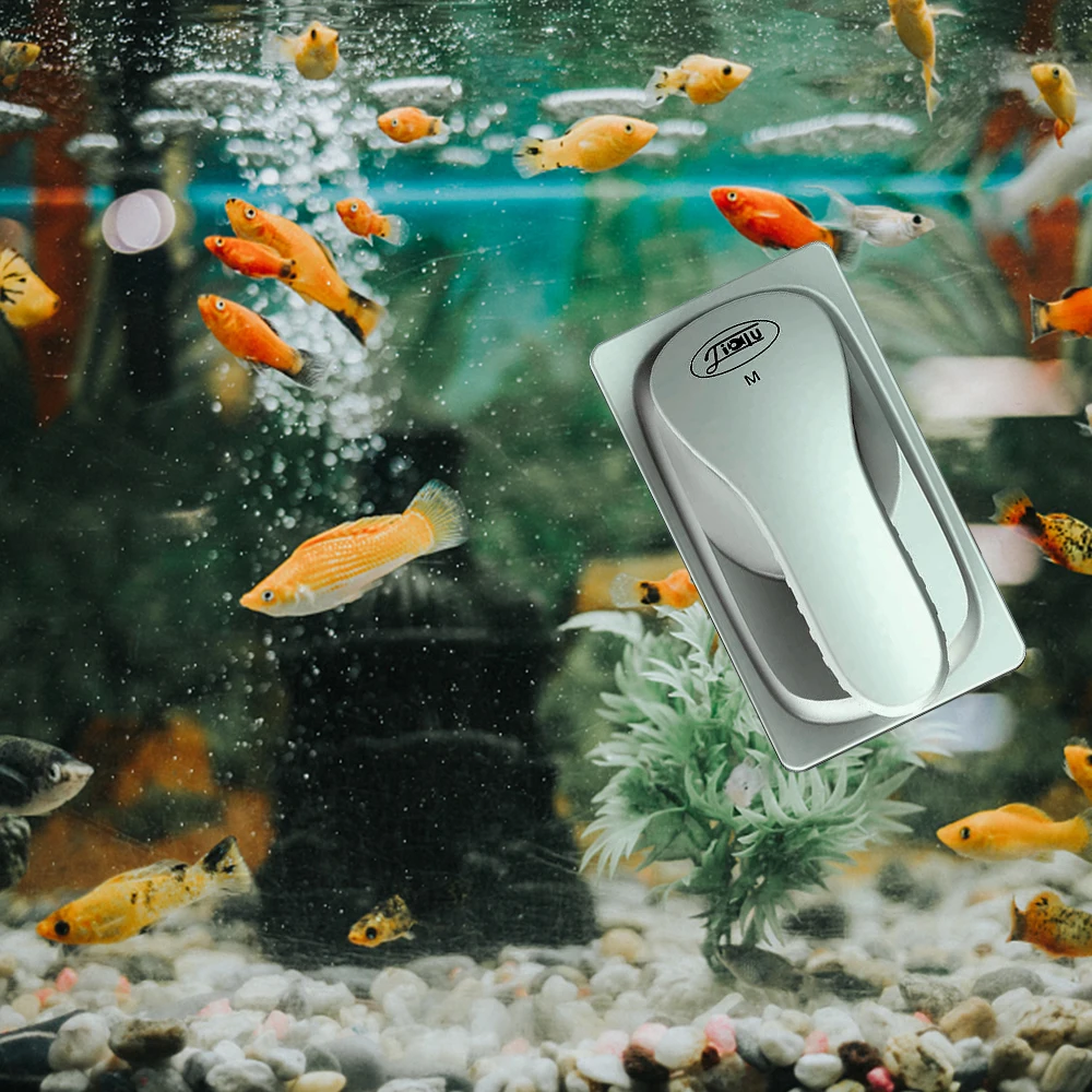 Plastic Fish Tank Brushes With Strong Suction Non-Slip Magnetic Sponge Fish Tank Glass Cleaner Brush With Algae Scraper Tools
Plastic Fish Tank Brushes With Strong Suction Non-Slip Magnetic Sponge Fish Tank Glass Cleaner Brush With Algae Scraper Tools