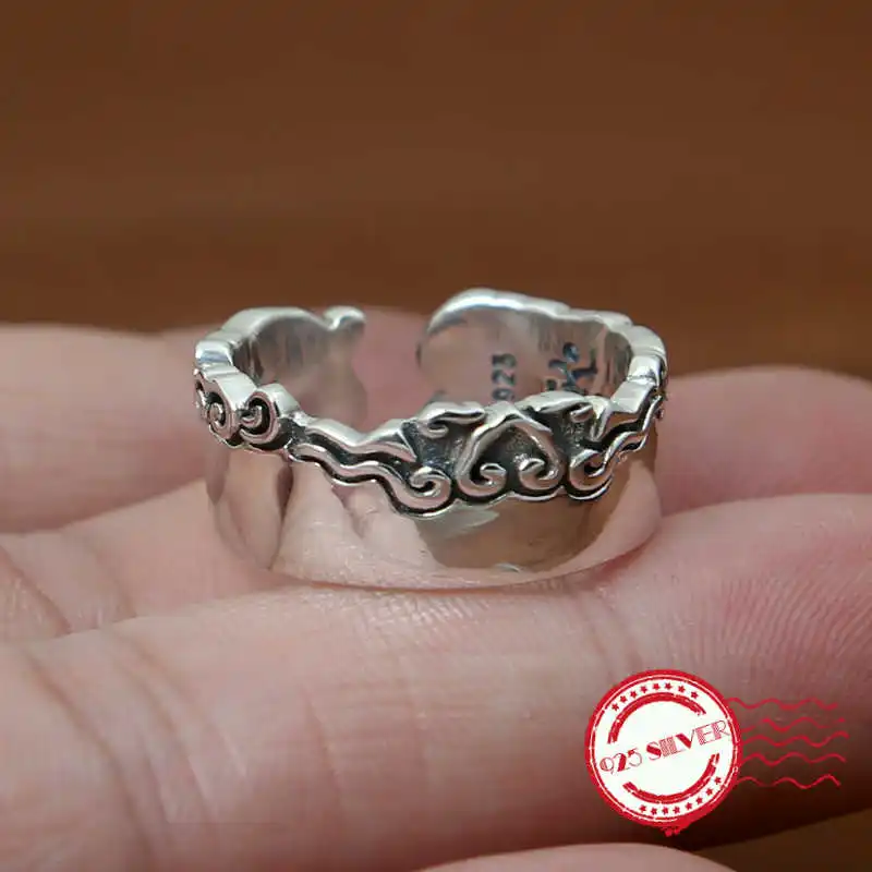 S925 sterling silver men's ring personality fashion jewelry retro clouds shape lovers opening 2018 new gift to send lover
S925 sterling silver men's ring personality fashion jewelry retro clouds shape lovers opening 2018 new gift to send lover