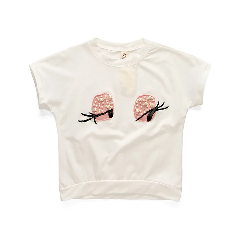Beautiful Flowers Children's Clothing 2021 Summer Girls Pearl Big Eyes Eyelashes Short Sleeves And Shorts Two-Piece Sets
Beautiful Flowers Children's Clothing 2021 Summer Girls Pearl Big Eyes Eyelashes Short Sleeves And Shorts Two-Piece Sets