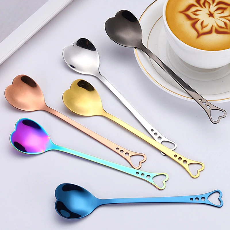 Stainless Steel Heart Shape Spoon Coffee Ice Cream Dessert Spoon Long Handle Tea Spoons Kitchen Gadgets
Stainless Steel Heart Shape Spoon Coffee Ice Cream Dessert Spoon Long Handle Tea Spoons Kitchen Gadgets