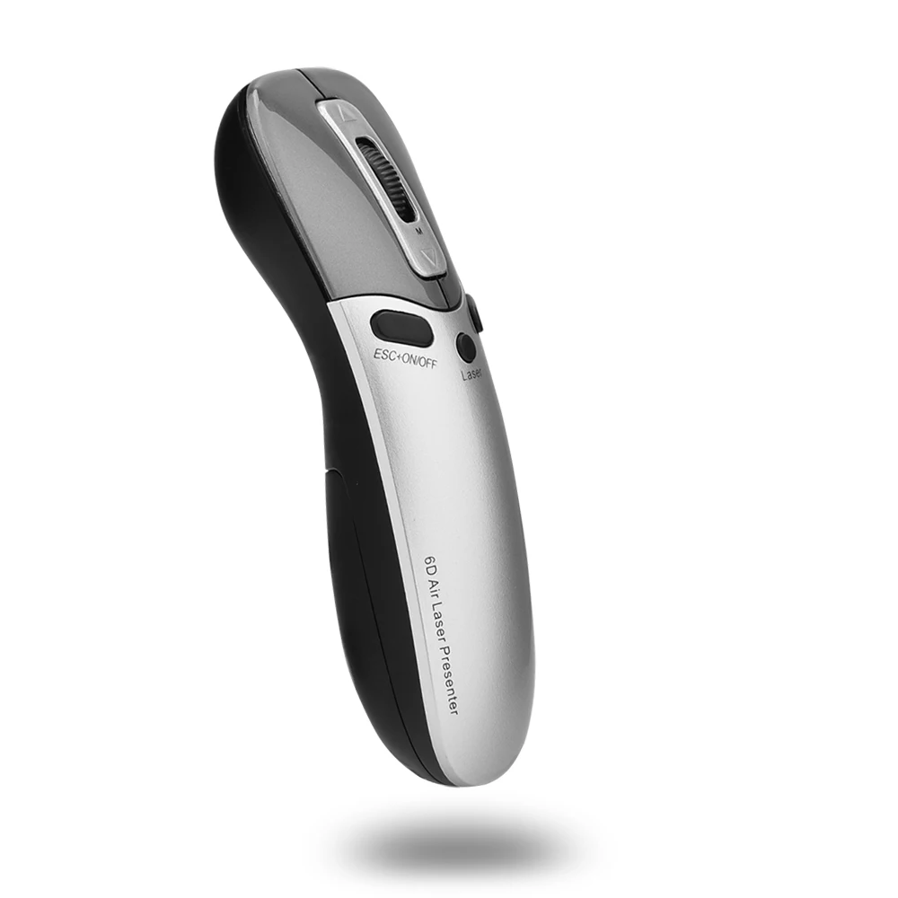 

PR-05 6D Multifunction Air Laser Presenter 2.4G Wireless Presenter Mouse Gyro Sensing Air Mouse PPT Remote Control for Office
