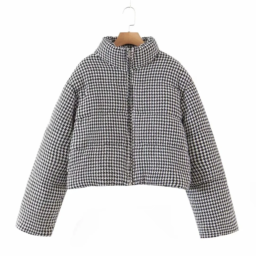Fashion Women Houndstooth Oversize Thick Parkas 2021 Fall Winter Warm Cropped Overcoat Zipper Casual Pockets Tops JN2998
Fashion Women Houndstooth Oversize Thick Parkas 2021 Fall Winter Warm Cropped Overcoat Zipper Casual Pockets Tops JN2998
