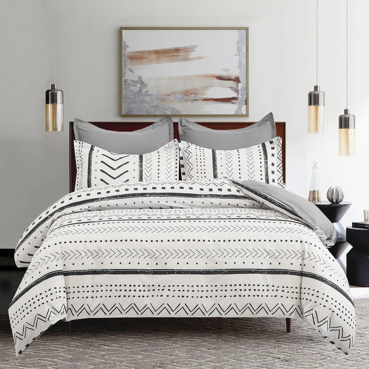 Black Geometric Pattern Ducet Cover Pillowcase White Bedding Set 220x240 Quilt Cover Single Twin Queen Double King Size Adult
Black Geometric Pattern Ducet Cover Pillowcase White Bedding Set 220x240 Quilt Cover Single Twin Queen Double King Size Adult