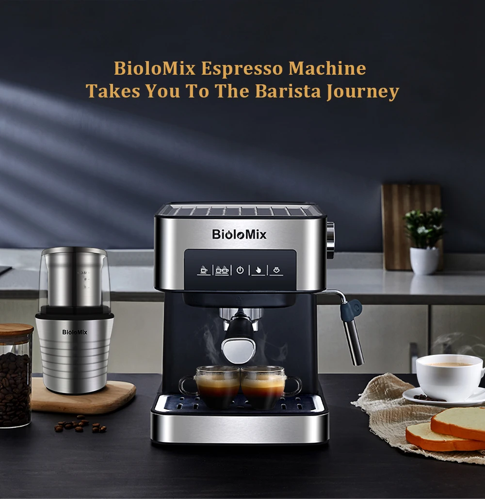 Кофеварка итальянского типа BioloMix 20 бар с функциями приготовление эспрессо