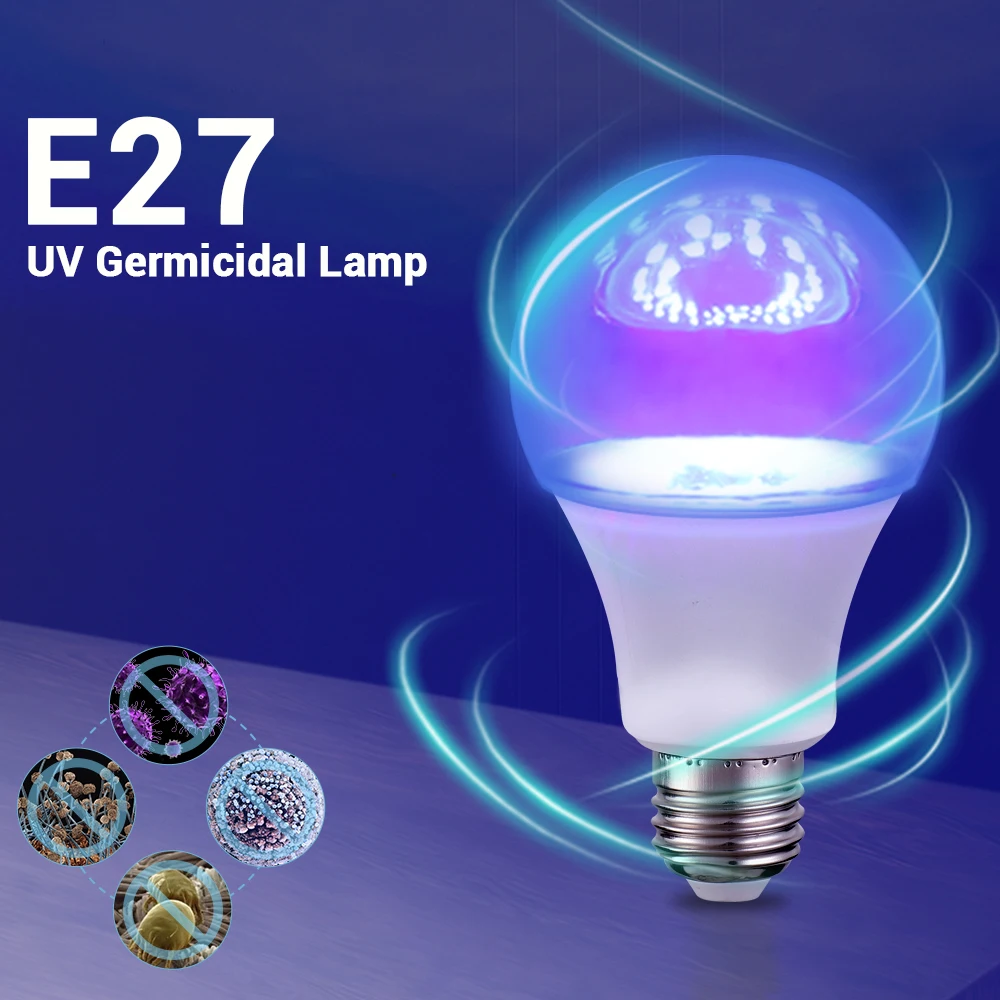E27 UVC ультрафиолетовый стерилизатор лампа 36 светодиодов бактерицидный Озон