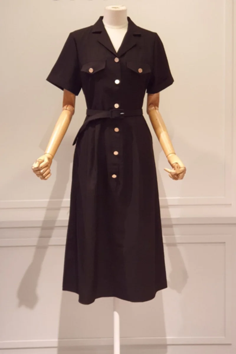 Women Short Sleeve A Line Summer Dress 2021 Summer New Simple Graceful Black Dress Fashion Waist Lace Up Fashionable Dress
Women Short Sleeve A Line Summer Dress 2021 Summer New Simple Graceful Black Dress Fashion Waist Lace Up Fashionable Dress