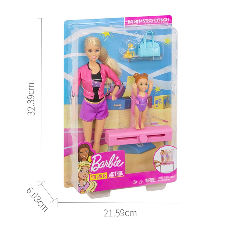 Original Barbie Doll Sports Gymnastics Coaches Gift Set Barbie Princesses Dress Up Girls Educational Toy Birthday Gift FXP39
Original Barbie Doll Sports Gymnastics Coaches Gift Set Barbie Princesses Dress Up Girls Educational Toy Birthday Gift FXP39