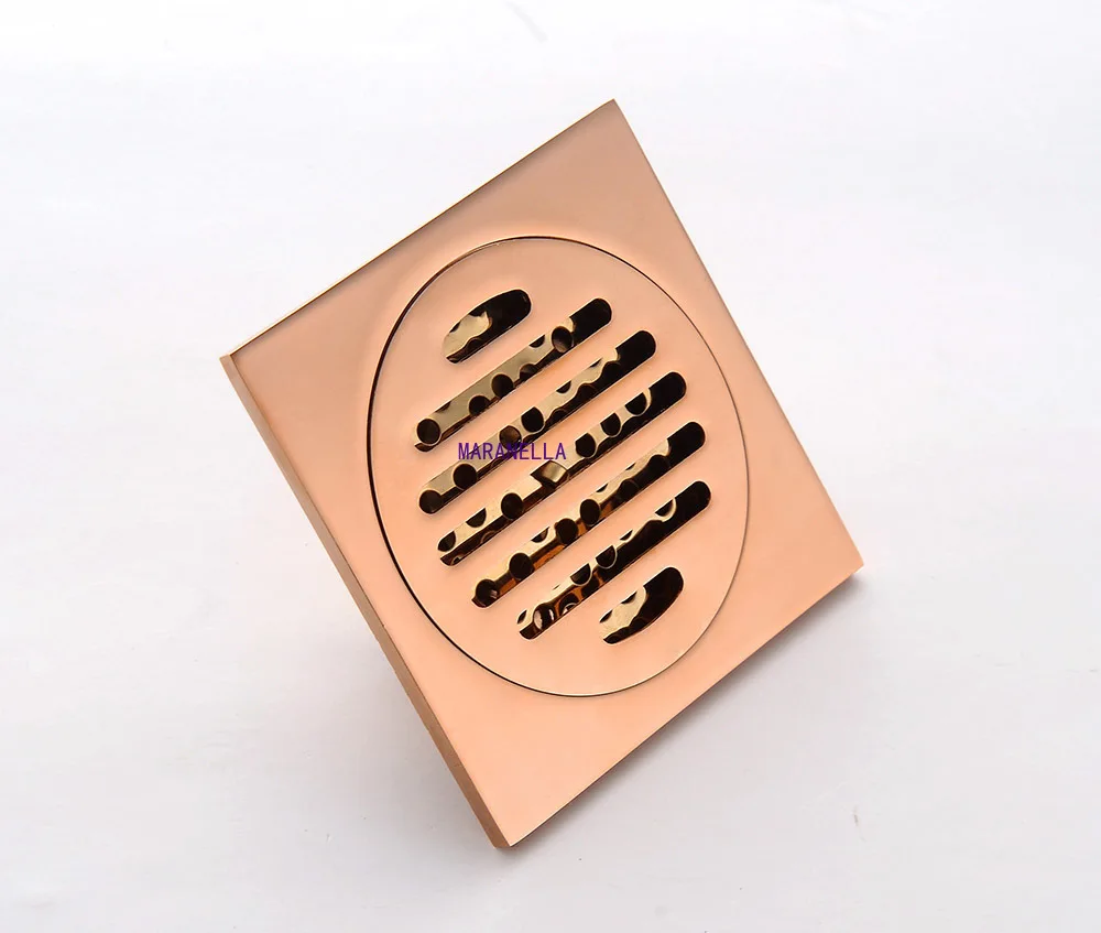 Прямоугольный Слив для ванной и душа, слив для пола стиральной машины, устойчивый к запаху Слив для балкона, 100% латунь, цвета розового золота 
Прямоугольный Слив для ванной и душа, слив для пола стиральной машины, устойчивый к запаху Слив для балкона, 100% латунь, цвета розового золота