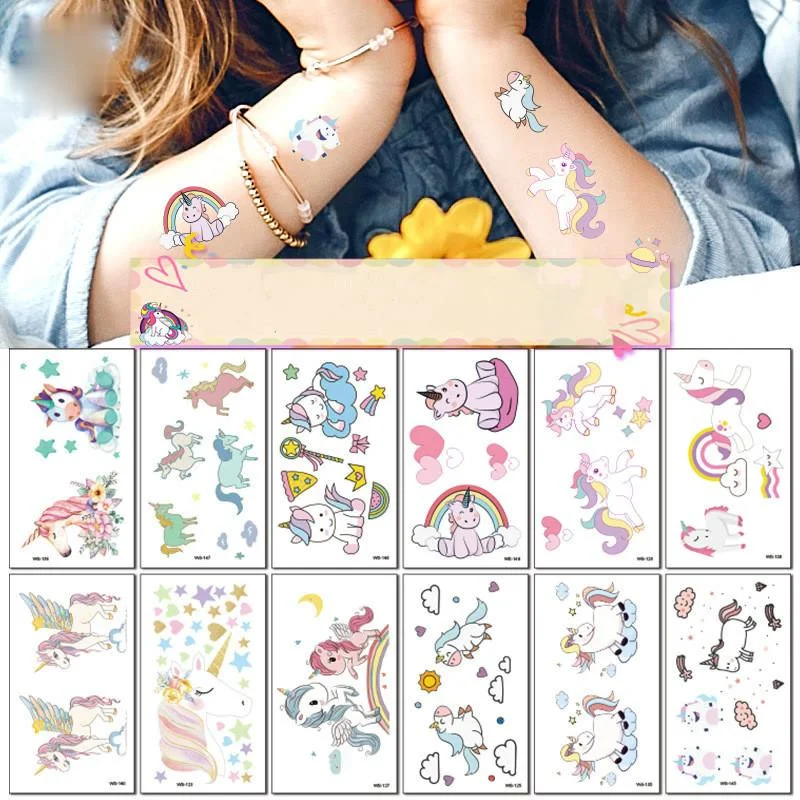 10pcs/pcak Kawaii Unicorn Tattoo Stickers Children's Cartoon Doll Birthday Party Rainbow Pony Waterproof Stickers Christmas Toys
10pcs/pcak Kawaii Unicorn Tattoo Stickers Children's Cartoon Doll Birthday Party Rainbow Pony Waterproof Stickers Christmas Toys