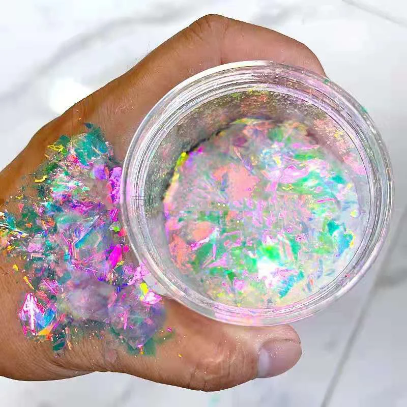 2021 Ultra-Thin Iridescent Flakes Color shift Holographic Opal Fire Nail Art Acrylic Glitter Pigment Powder Fire Opal Flakes 1pc
2021 Ultra-Thin Iridescent Flakes Color shift Holographic Opal Fire Nail Art Acrylic Glitter Pigment Powder Fire Opal Flakes 1pc