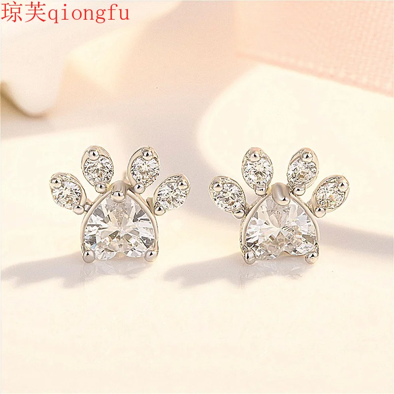 Animal Footprints Women's Jewelry Set Fresh White Diamonds Platinum Plated Earrings Jewelry Necklaces Bracelets Ring Earrings
Animal Footprints Women's Jewelry Set Fresh White Diamonds Platinum Plated Earrings Jewelry Necklaces Bracelets Ring Earrings