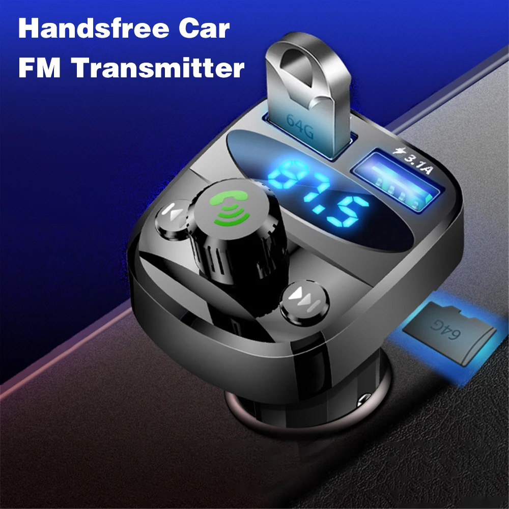 

Universal Car U Disk MP3 Player Wireless Handsfree Calling Car Kit 3.1A Dual USB Fast Charger for Car Fm Transmitter