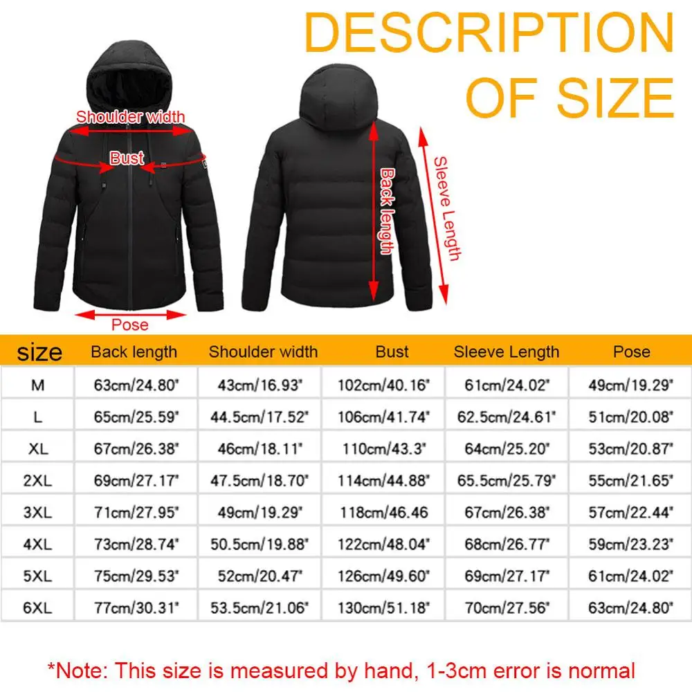 Heating Jacket Clothing Three-Speed Electric USB Cotton Heating Jacket Clothes Charging Heating Outdoor Warm Jacket Super Size
Heating Jacket Clothing Three-Speed Electric USB Cotton Heating Jacket Clothes Charging Heating Outdoor Warm Jacket Super Size