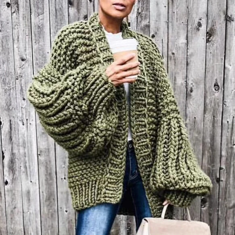 Hand Knitting Sweater For Women V Neck Lantern Long Sleeve Loose Oversized Cardigans Casual Sweaters Female 2020 Fashion New
Hand Knitting Sweater For Women V Neck Lantern Long Sleeve Loose Oversized Cardigans Casual Sweaters Female 2020 Fashion New