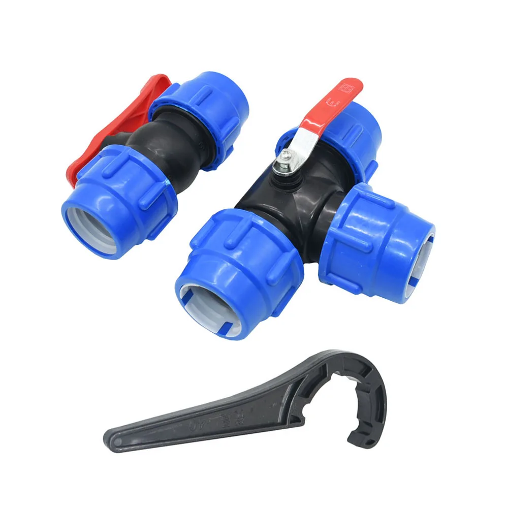 32/40/50mm Water Pipe Plastic Ball Valve 1" 1.2" 1.5" 3-Way Quick Connector T-Type PVC PE Fast Connection 1pcs
32/40/50mm Water Pipe Plastic Ball Valve 1" 1.2" 1.5" 3-Way Quick Connector T-Type PVC PE Fast Connection 1pcs