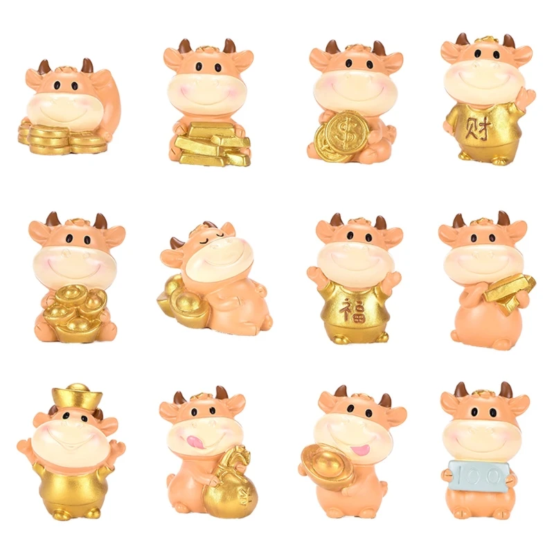 12pcs Bullion Cattle Micro Landscape Figurine Ornaments Resin Craft Miniature Fairy Garden Decoration Year Of the Ox Gift
12pcs Bullion Cattle Micro Landscape Figurine Ornaments Resin Craft Miniature Fairy Garden Decoration Year Of the Ox Gift