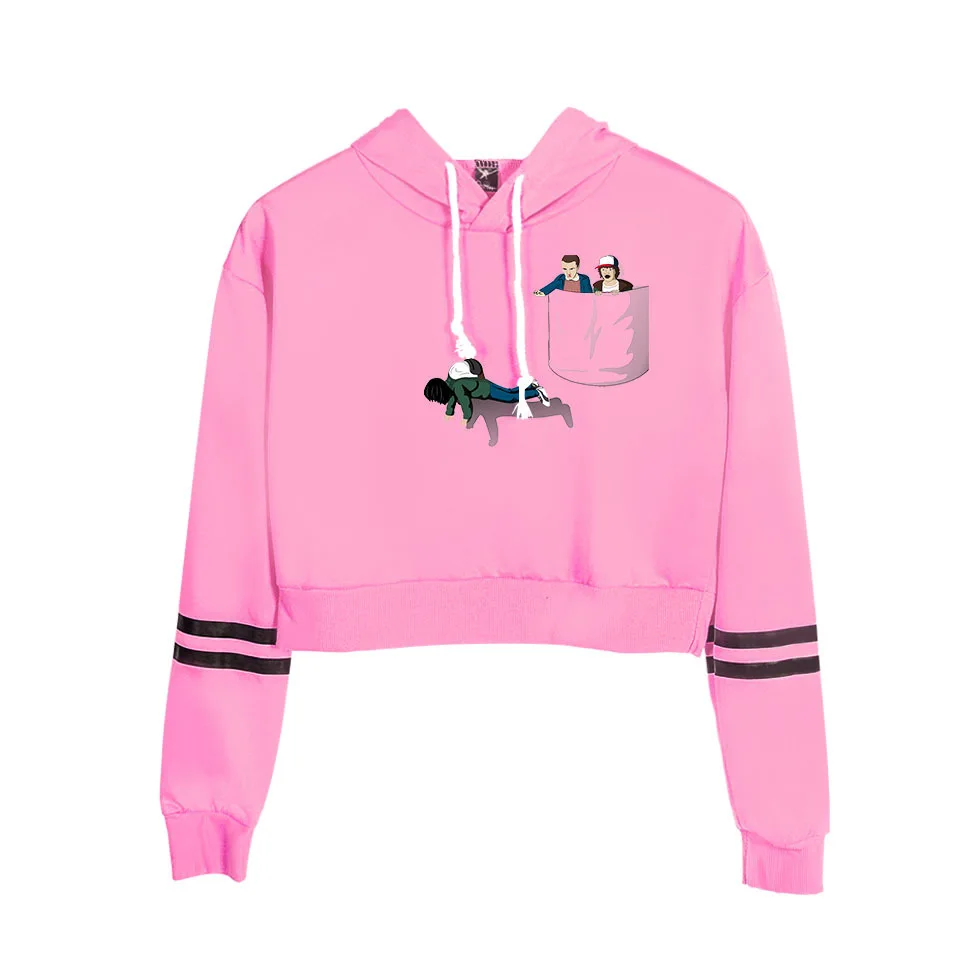 Stranger Things Cropped Hoodies Women Print Spring Autumn Harajuku Hip Hop Short Sweatshirt Ladies Fashion Harajuku Jumper Tops 
Stranger Things Cropped Hoodies Women Print Spring Autumn Harajuku Hip Hop Short Sweatshirt Ladies Fashion Harajuku Jumper Tops