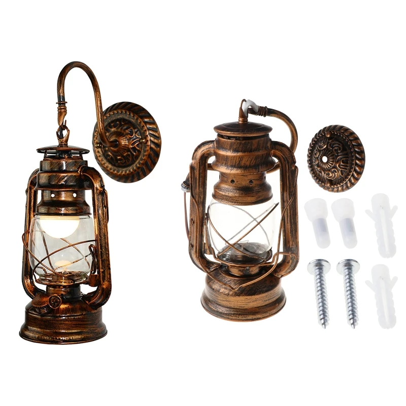 Vintage LED Wall Lamp Retro Kerosene Wall Light Barn Lantern European Rustic Antique Style
Vintage LED Wall Lamp Retro Kerosene Wall Light Barn Lantern European Rustic Antique Style