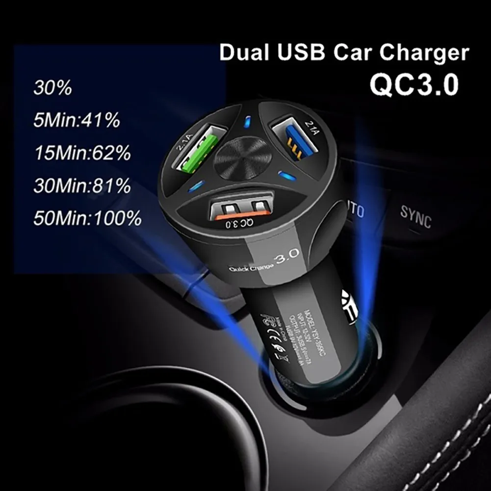 Dual USB Quick Charge 3.0 Car Charger With LED Display Universal Mobile Phone Charge for Samsung S8 S7 iPhone X 8 Charger
Dual USB Quick Charge 3.0 Car Charger With LED Display Universal Mobile Phone Charge for Samsung S8 S7 iPhone X 8 Charger