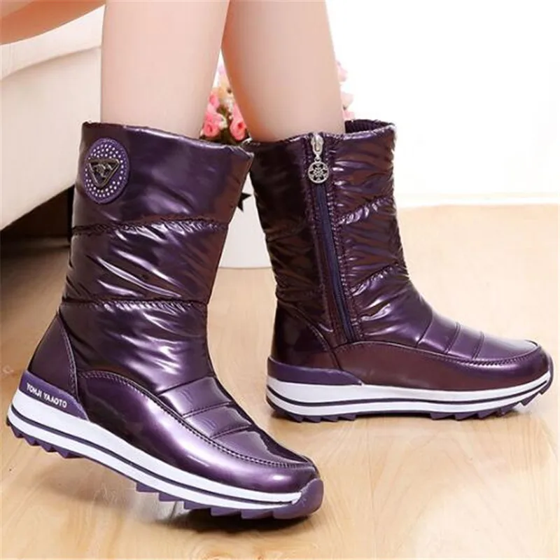 New Winter Classic Women Boots Mid-Calf Snow Boots Female Warm Fur Plush Insole High Quality Botas Mujer Size 36-40 Black Purple
New Winter Classic Women Boots Mid-Calf Snow Boots Female Warm Fur Plush Insole High Quality Botas Mujer Size 36-40 Black Purple
