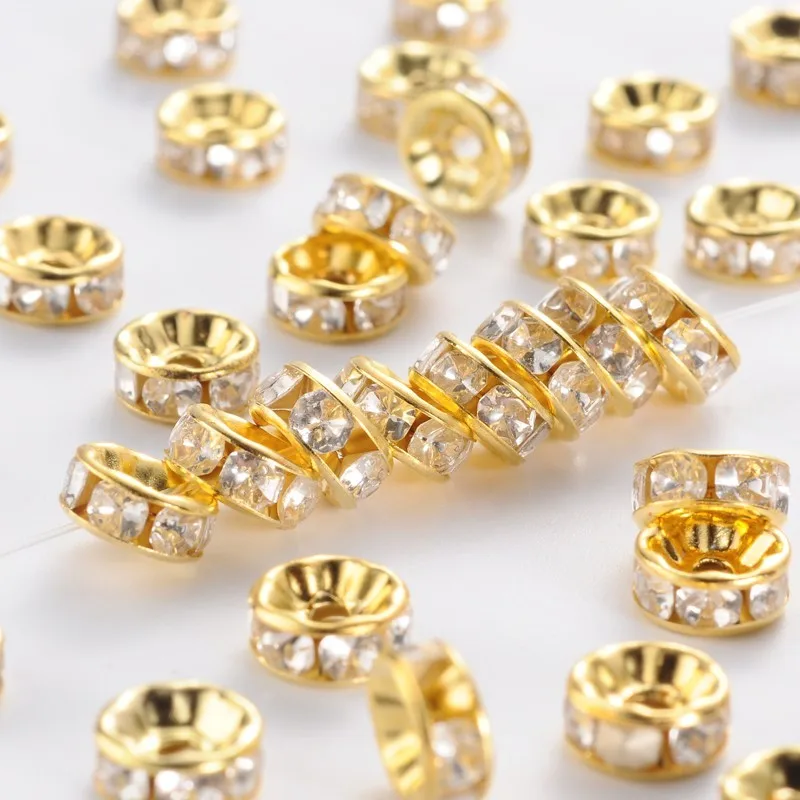 100pcs 8mm Crystal Iron Rhinestone Bead Spacer Beads Loose Bead Rondelle Straight Lace for Jewelry Making DIY Bracelet Necklace
100pcs 8mm Crystal Iron Rhinestone Bead Spacer Beads Loose Bead Rondelle Straight Lace for Jewelry Making DIY Bracelet Necklace