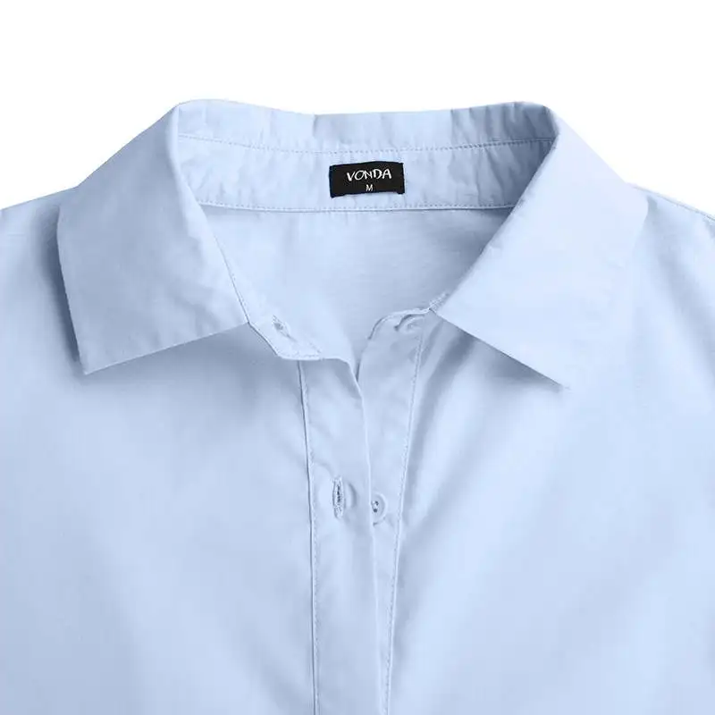 Women Mini Shirt Dress VONDA 2021 Casual Short Sleeve Turn-down Collar Solid Party Dresses Oversized Loose Short Robe Femme 
Women Mini Shirt Dress VONDA 2021 Casual Short Sleeve Turn-down Collar Solid Party Dresses Oversized Loose Short Robe Femme