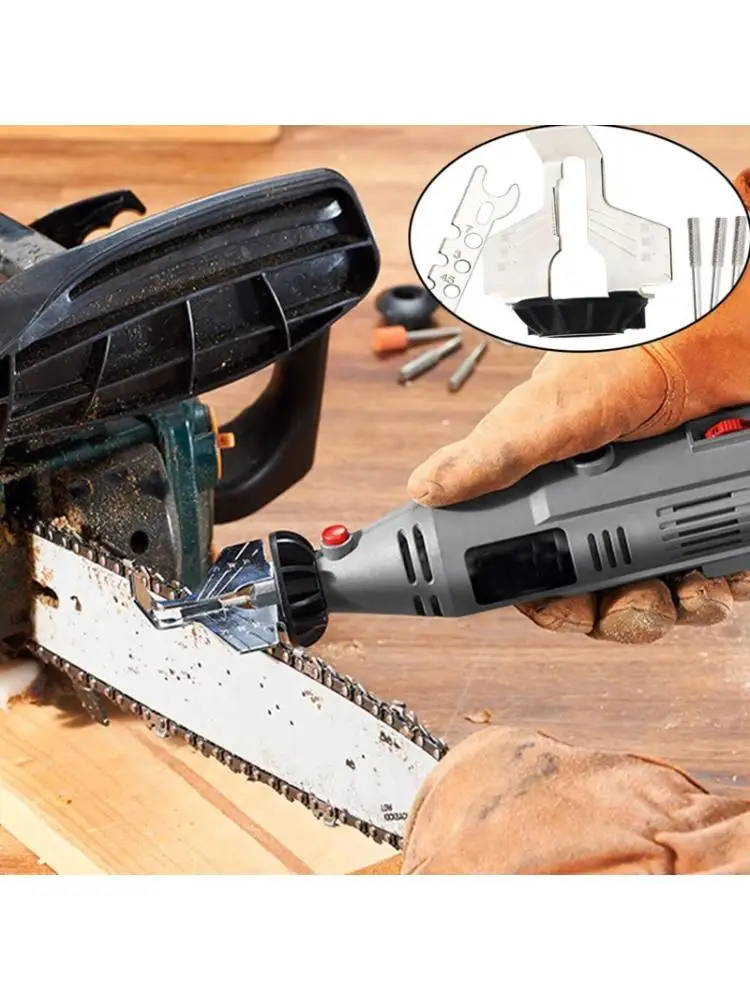 Chainsaw Sharpening Attachment Rotary Tool Accessory Kit Chain Saw Sharpening Attachment Sharpener Guide Drill Adapter H 
Chainsaw Sharpening Attachment Rotary Tool Accessory Kit Chain Saw Sharpening Attachment Sharpener Guide Drill Adapter H