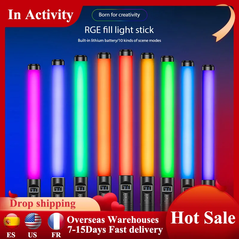 RGB Colorful Fill Light Stick USB Rechargeable 1200 Lumens LED Handheld Photographic Fill Lamp For Street Dance Party Wedding
RGB Colorful Fill Light Stick USB Rechargeable 1200 Lumens LED Handheld Photographic Fill Lamp For Street Dance Party Wedding