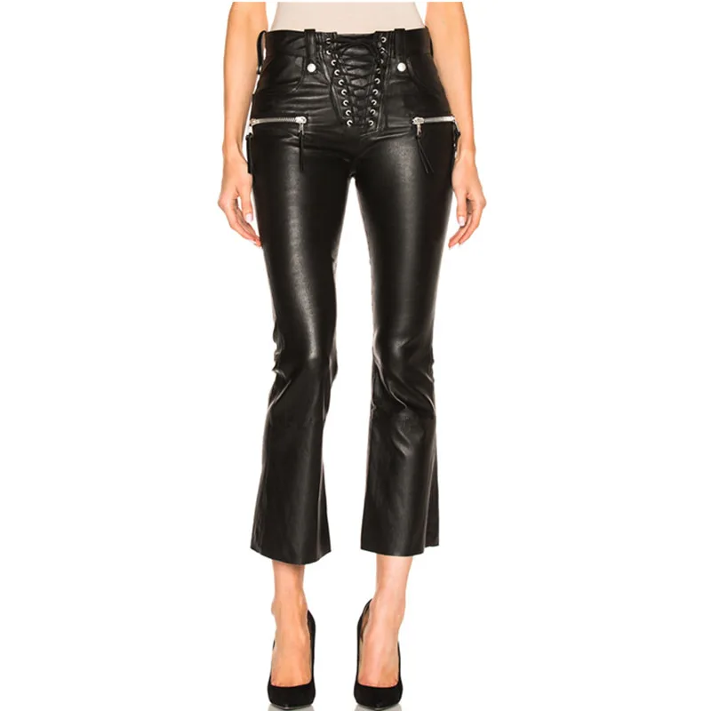 DEAT 2021 New Women Fashion Black Patchwork Bandage Tight-fitting Washed PU Leather Eight-point Micro-pants Autumn 7E331
DEAT 2021 New Women Fashion Black Patchwork Bandage Tight-fitting Washed PU Leather Eight-point Micro-pants Autumn 7E331