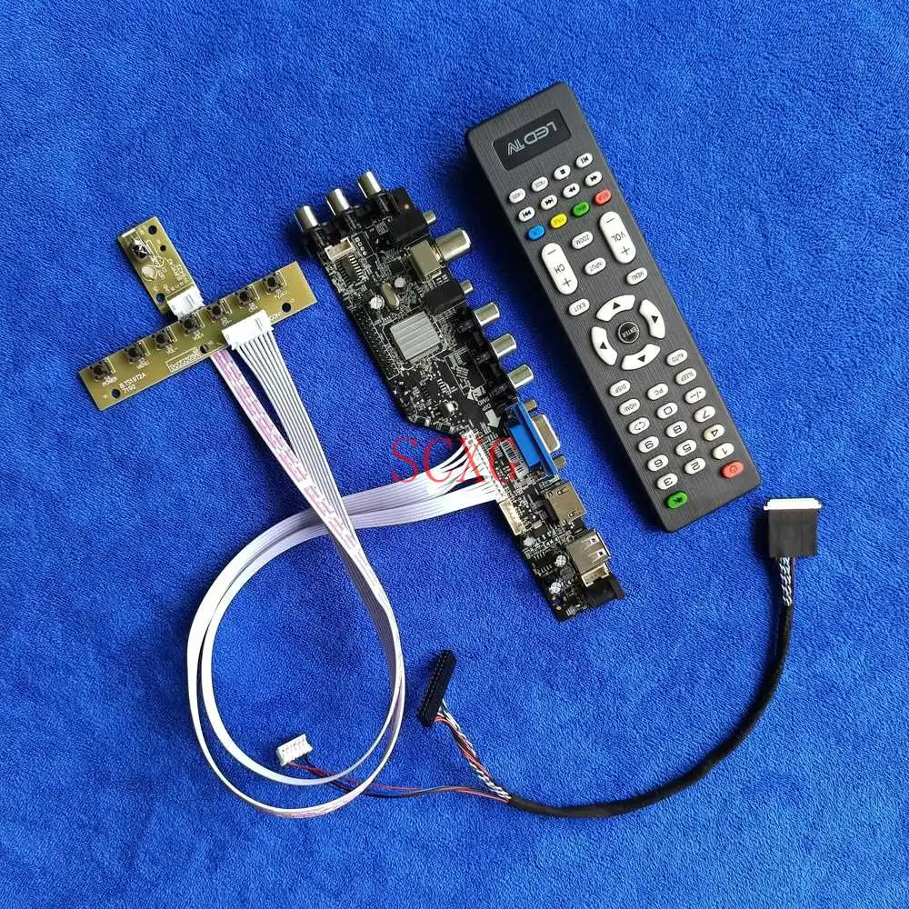 

Комплект LVDS 40 Pin 1600*900 светодиодный ЖК-матричный контроллер плата привода цифровой VGA USB AV DVB HDMI-совместим с N173FGE/N173O6
