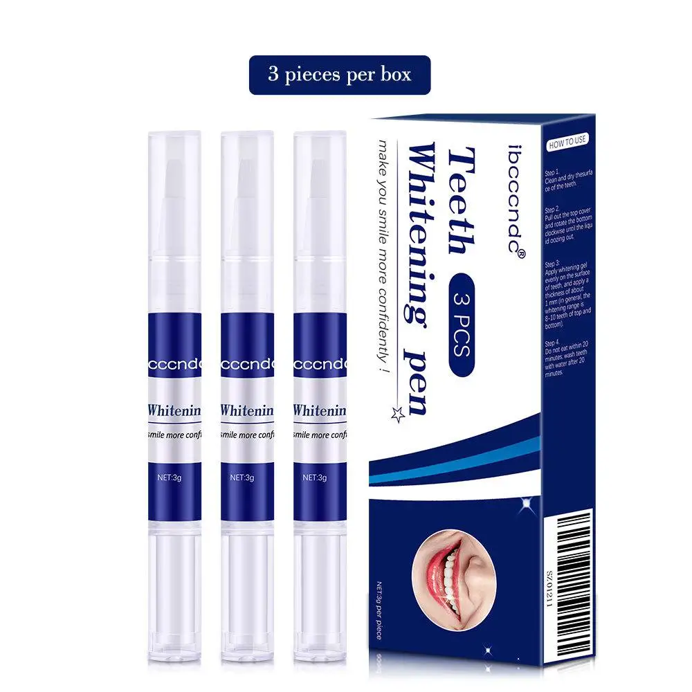 3pcs Teeth Whitening Pen Household White Teeth Cleaning Hygiene Oral Health Dental Oral Care Stains Removing For Yellow Teeth
3pcs Teeth Whitening Pen Household White Teeth Cleaning Hygiene Oral Health Dental Oral Care Stains Removing For Yellow Teeth