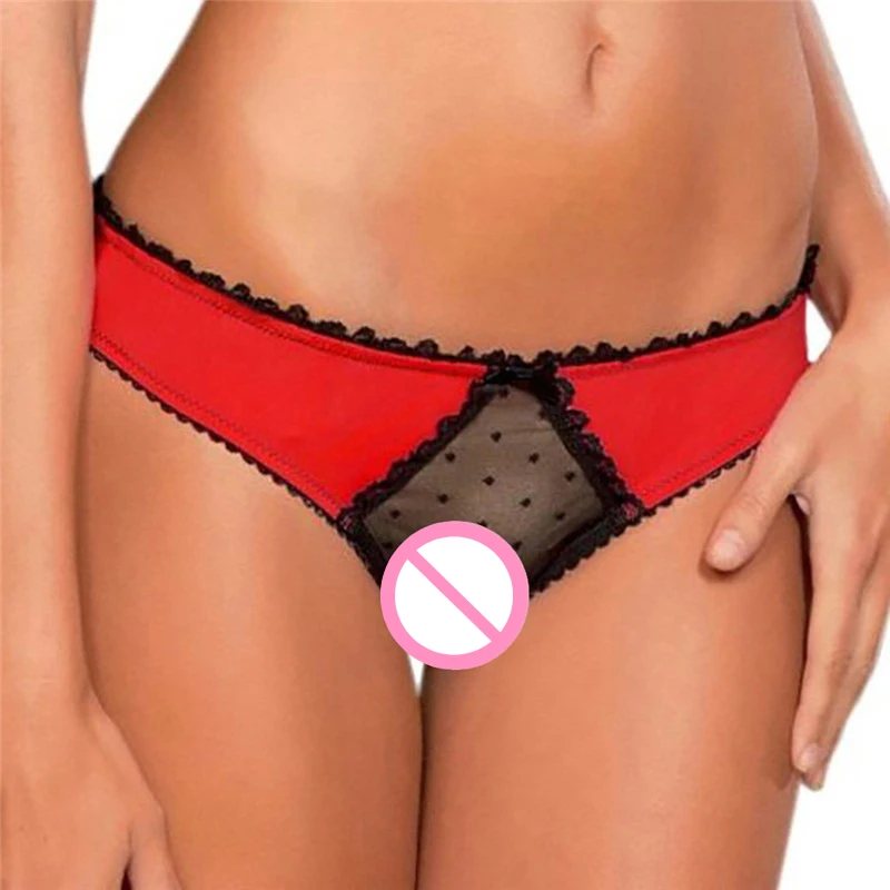 Women Sexy Fun Briefs Opening Crotch Panties Lace Patchwork Bow Passion Perspective Female Underwear
Women Sexy Fun Briefs Opening Crotch Panties Lace Patchwork Bow Passion Perspective Female Underwear