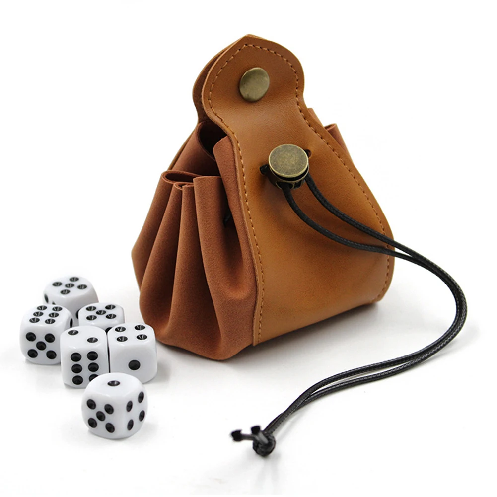 PU Leather Dice Bag with Drawstring Coin Purse Dice Storage Bags Pouch DND Board Games Roleplaying Accessories Gift
PU Leather Dice Bag with Drawstring Coin Purse Dice Storage Bags Pouch DND Board Games Roleplaying Accessories Gift