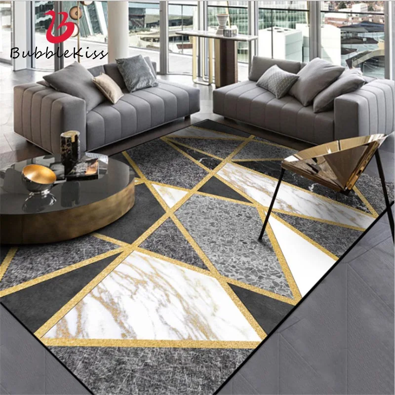 

Bubble Kiss European Style Marble Gold Line Pattern Carpets For Living Room Sofa Coffee Table Rug Home Decor Bedroom Floor Mat