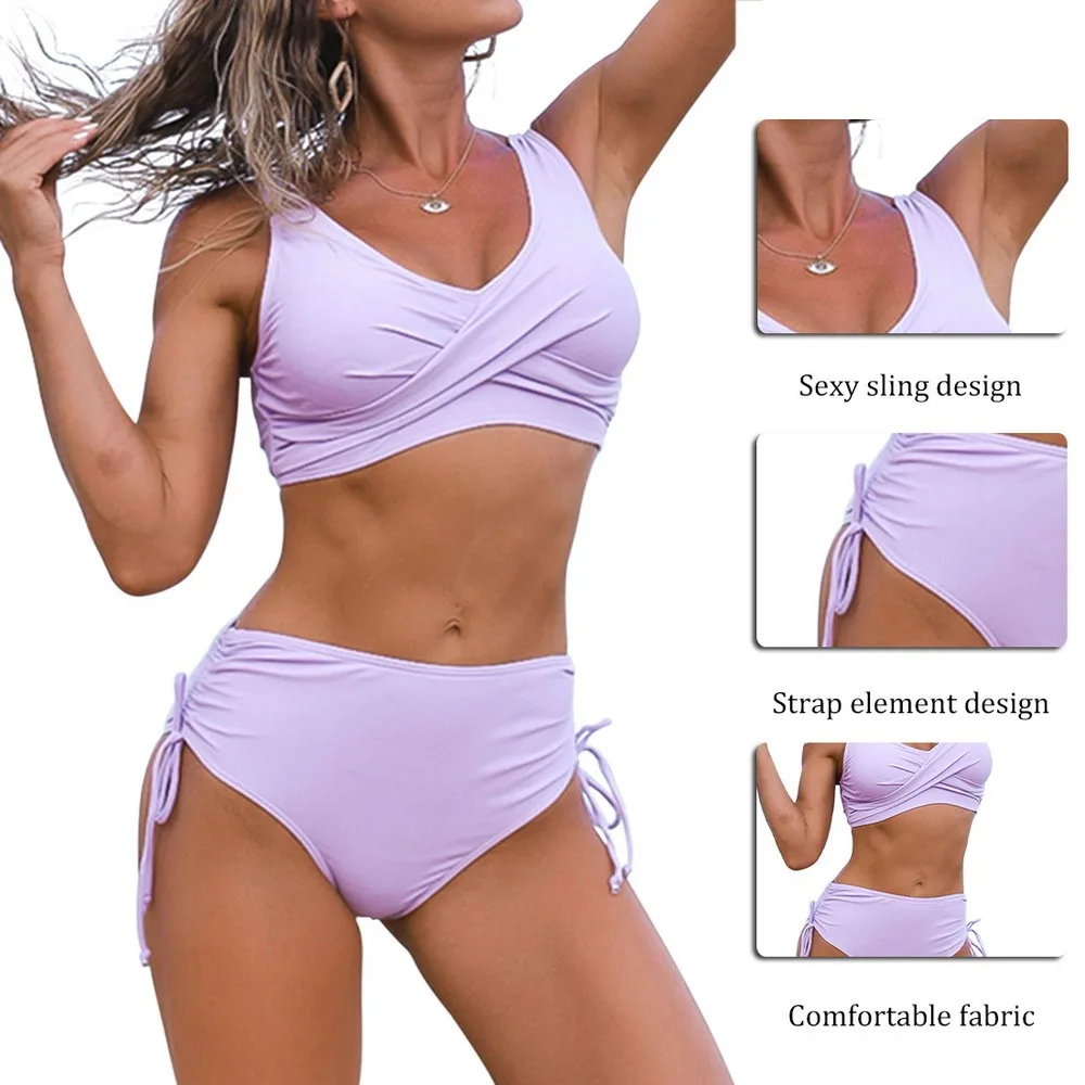 Solid Sexy Bikini 2021 Summer Swimsuit Women 2 Pieces High Waist Bikini Push Up Swimwear Swimsuits Bathing Suit Women
Solid Sexy Bikini 2021 Summer Swimsuit Women 2 Pieces High Waist Bikini Push Up Swimwear Swimsuits Bathing Suit Women