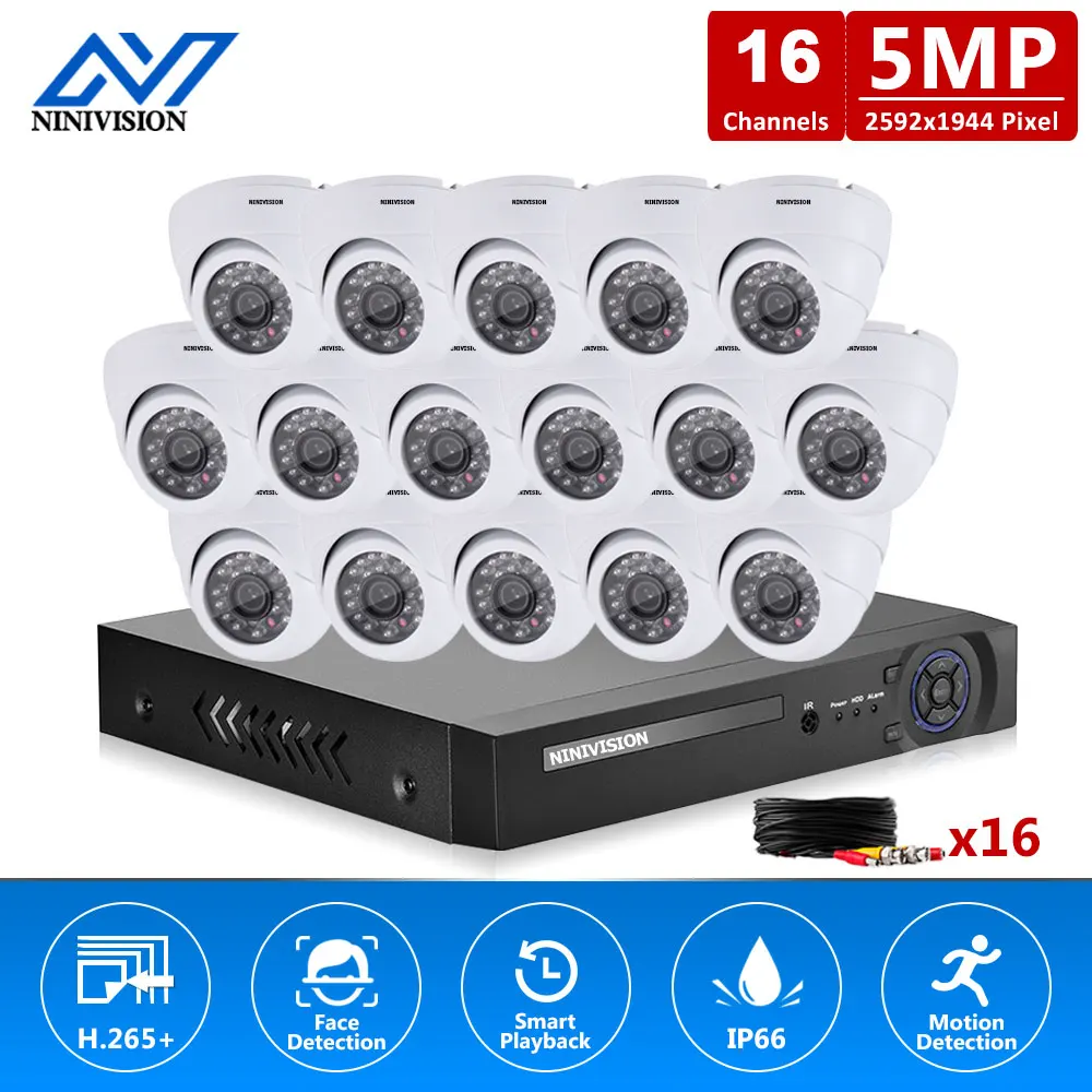 H.265 5MP 16CH CCTV System HD DVR kit 16PCS 5mp 1080p Home Security indoor Outdoor Night Vision Camera Video Surveillance Kit
H.265 5MP 16CH CCTV System HD DVR kit 16PCS 5mp 1080p Home Security indoor Outdoor Night Vision Camera Video Surveillance Kit