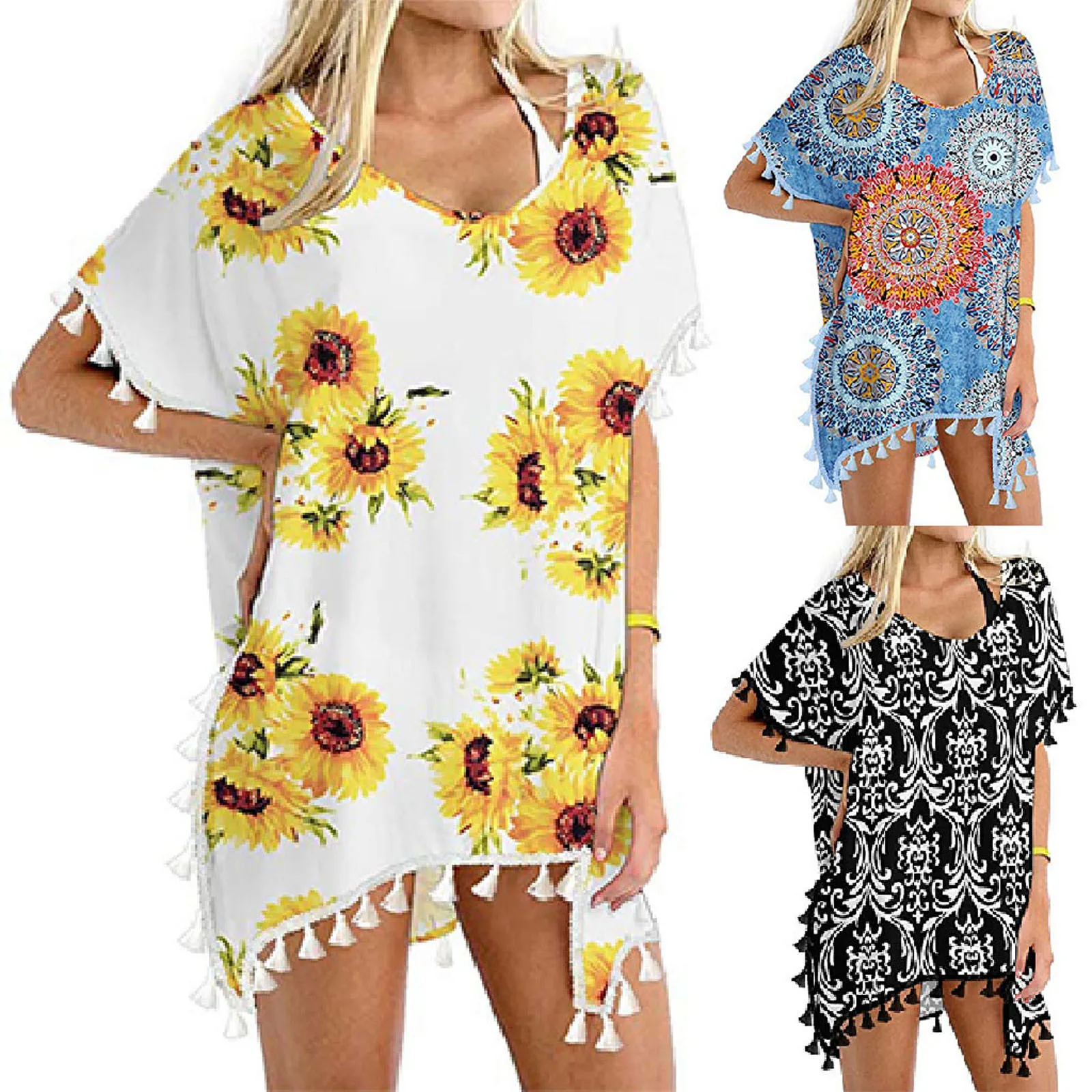 2021 New Hot Summer Lace Women Sexy Tassels Bikini Cover Up Floral White Black Bathing Swimwear Beach Suit Summer Dress Tops
2021 New Hot Summer Lace Women Sexy Tassels Bikini Cover Up Floral White Black Bathing Swimwear Beach Suit Summer Dress Tops