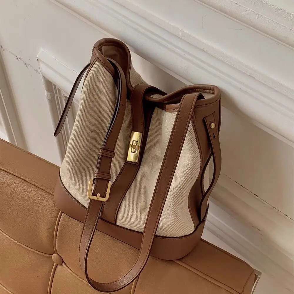 

Женская сумка-ведро на плечо, холщовая женская сумка и кошельки, вместительная сумка через плечо, женские композитные сумки