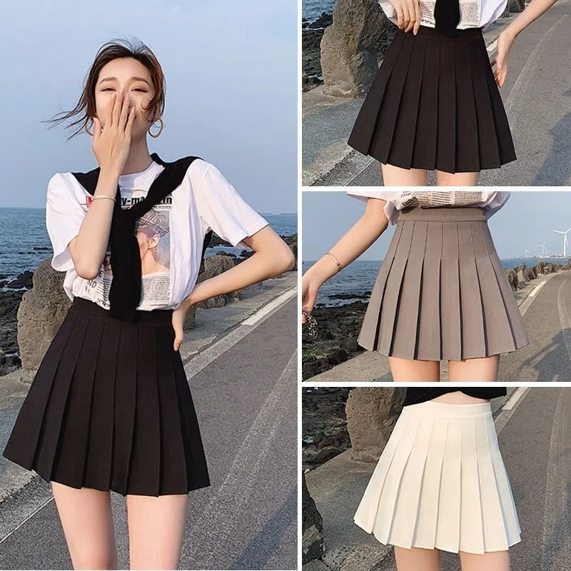 Women Short Skirt Cute Female Pleated Skirt Spring and Autumn High Waist Solid Color Mini Skirt Summer Female Skirt
Women Short Skirt Cute Female Pleated Skirt Spring and Autumn High Waist Solid Color Mini Skirt Summer Female Skirt