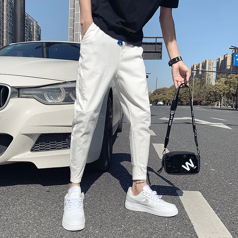 2021 New Solid Color All-match Casual Pants Men's Slim Fashion Foot Pants Mens Joggers Pants Streetwear Men Man Pants
2021 New Solid Color All-match Casual Pants Men's Slim Fashion Foot Pants Mens Joggers Pants Streetwear Men Man Pants