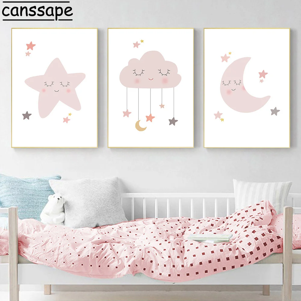 Nordic Wall Art Canvas Painting Moon Posters Star Prints Cloud Paintings Nursery Wall Pictures Baby Kids Bedroom Decoration
Nordic Wall Art Canvas Painting Moon Posters Star Prints Cloud Paintings Nursery Wall Pictures Baby Kids Bedroom Decoration